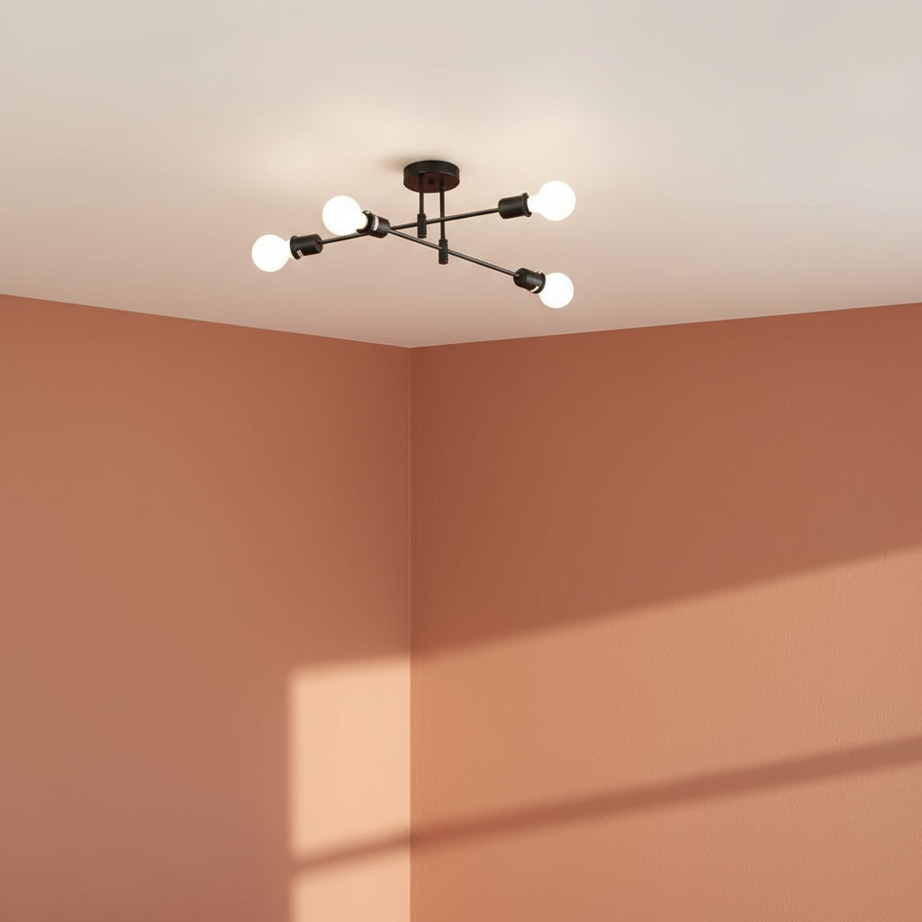 Zwarte vintage plafondlamp