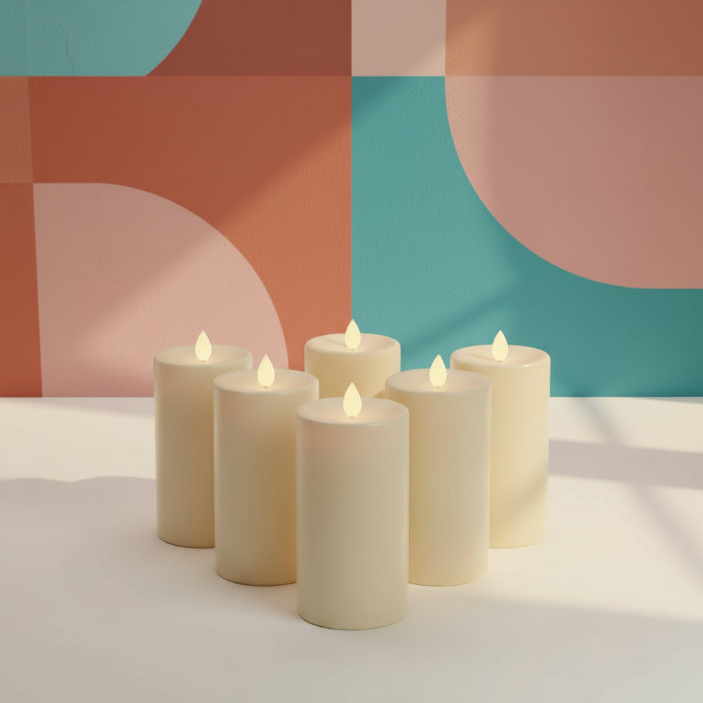 Oplaadbare LED-theelichtjes met afstandsbediening – set van 6 stuks