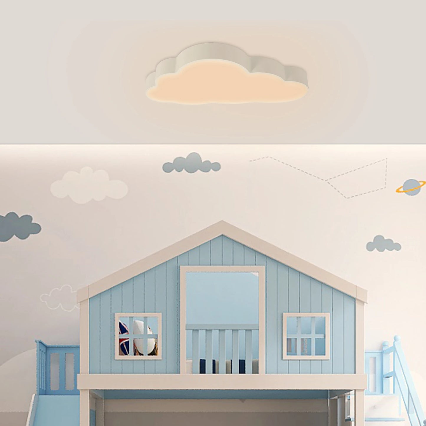 LED Plafondlamp in wolkvorm