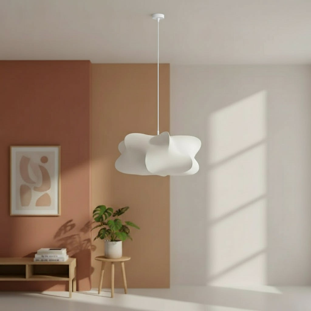 Stoffen hanglamp in moderne oosterse stijl