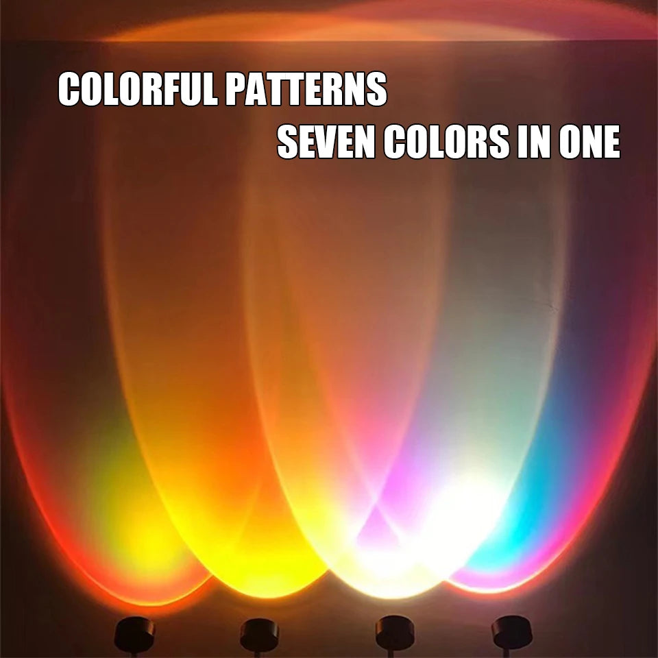 Flexibele LED sunset projector lamp - 13 kleuren