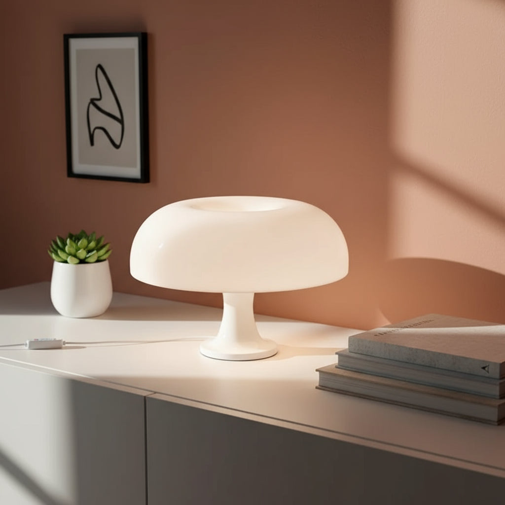 Minimalistische mushroom tafellamp