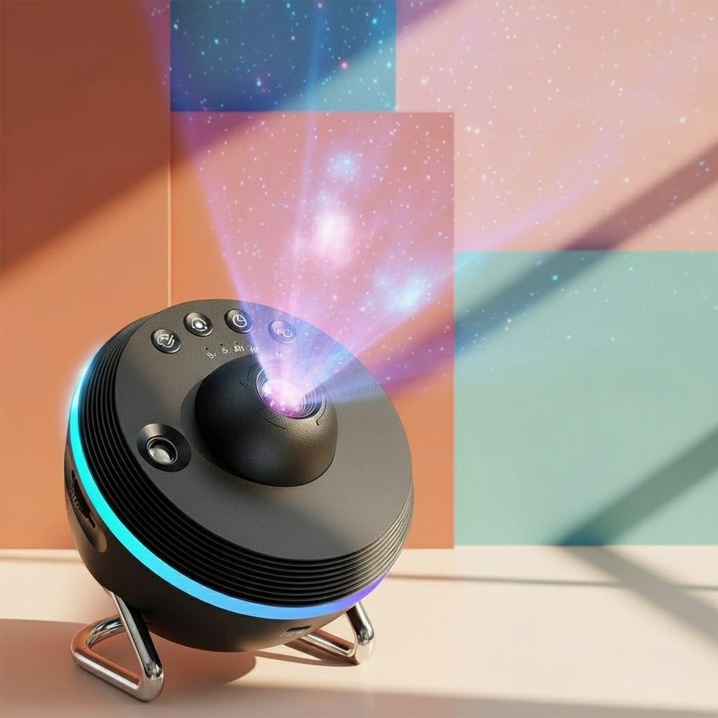 Galaxy projector met 360° rotatie