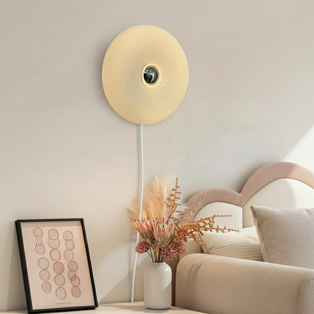 Donut tafellamp van glas