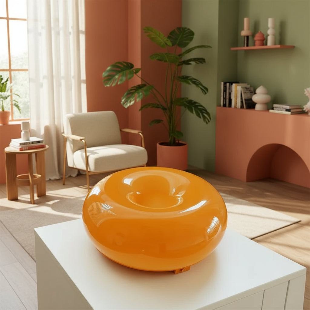 Donut tafellamp van glas