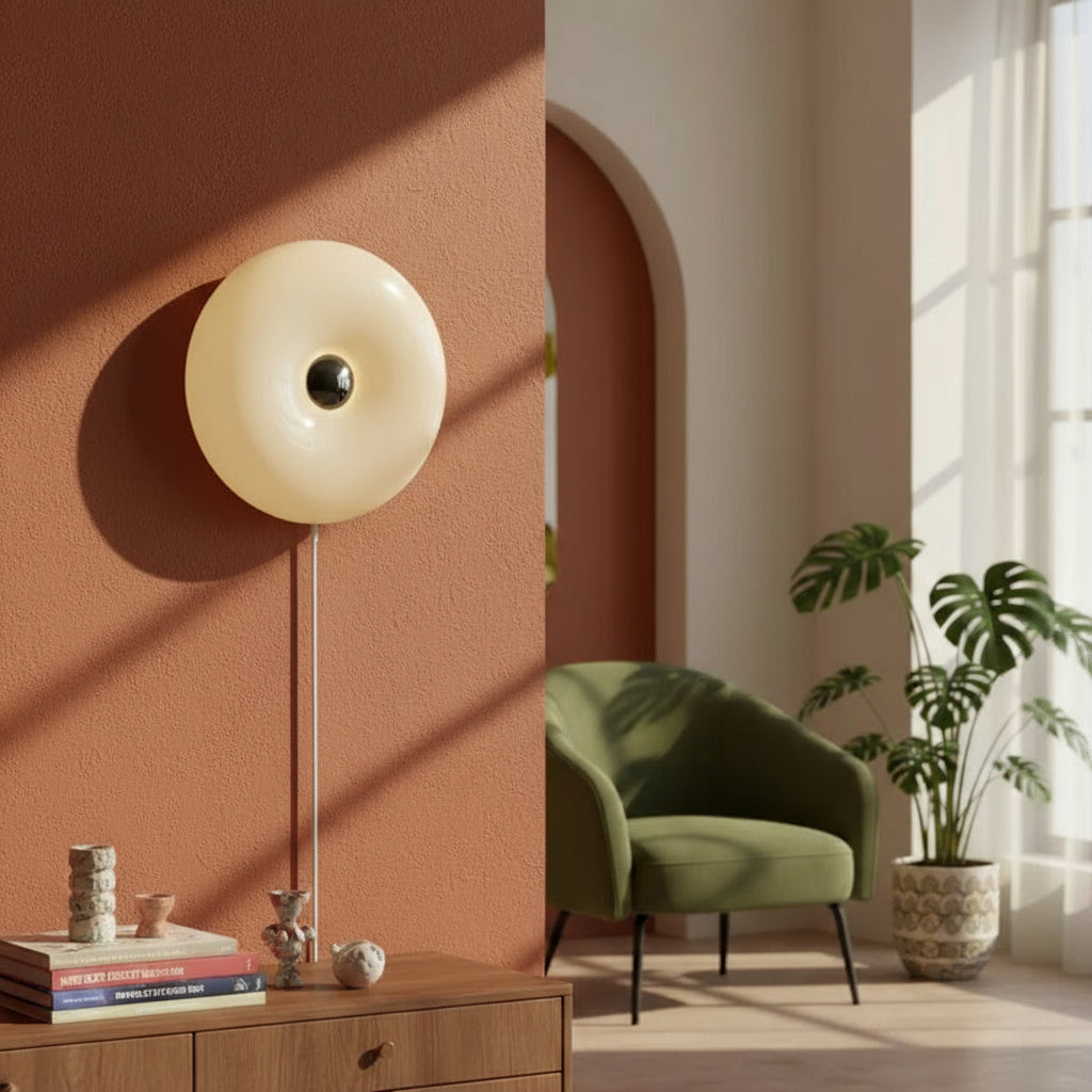 Donut tafellamp van glas