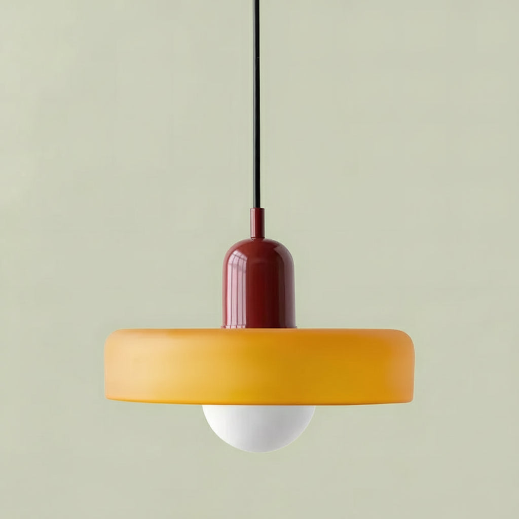 Kleurrijke glazen hanglamp