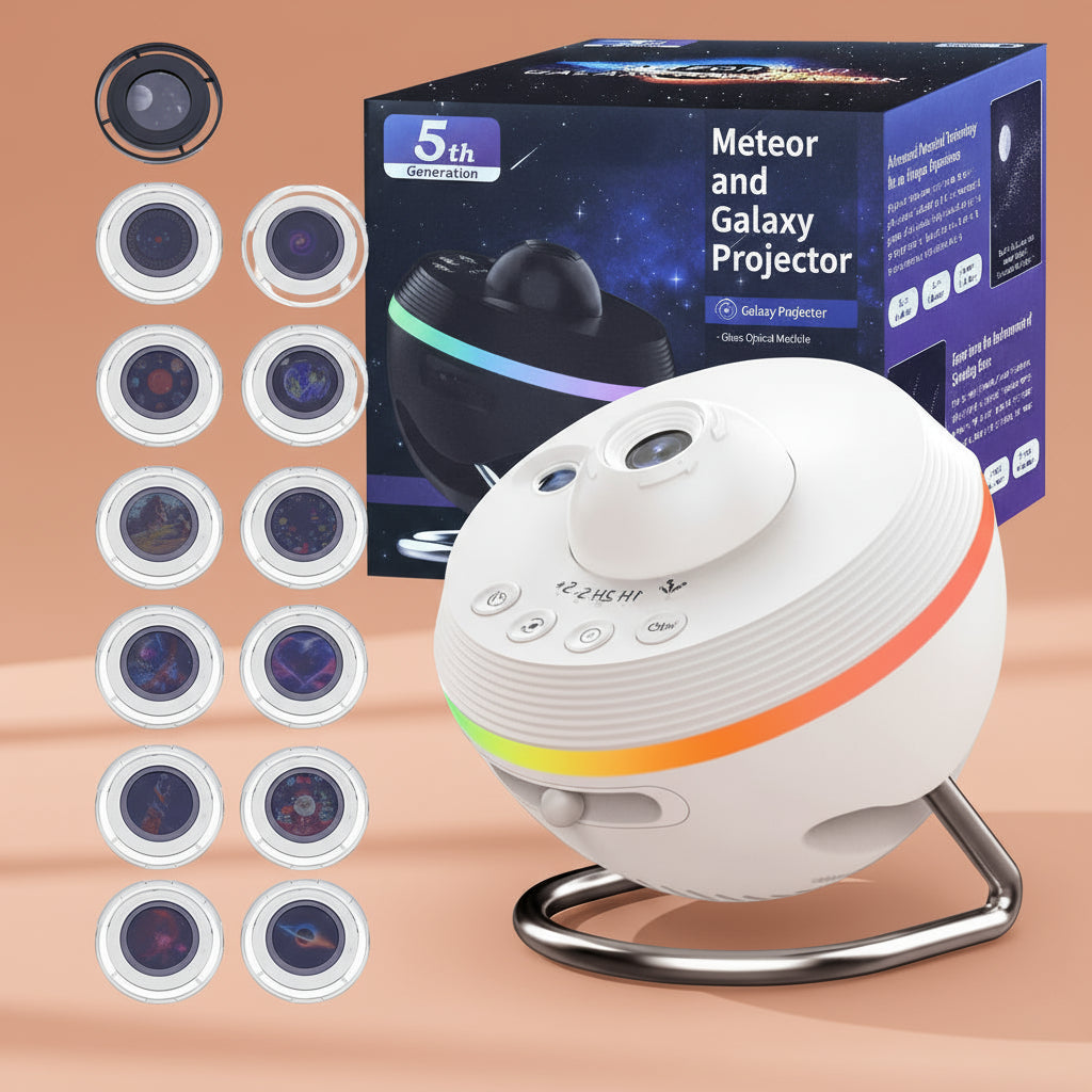 Galaxy projector met 360° rotatie