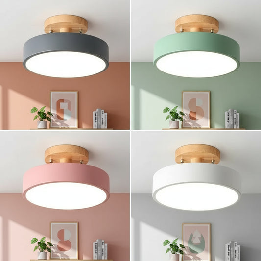Scandinavische houten plafondlamp
