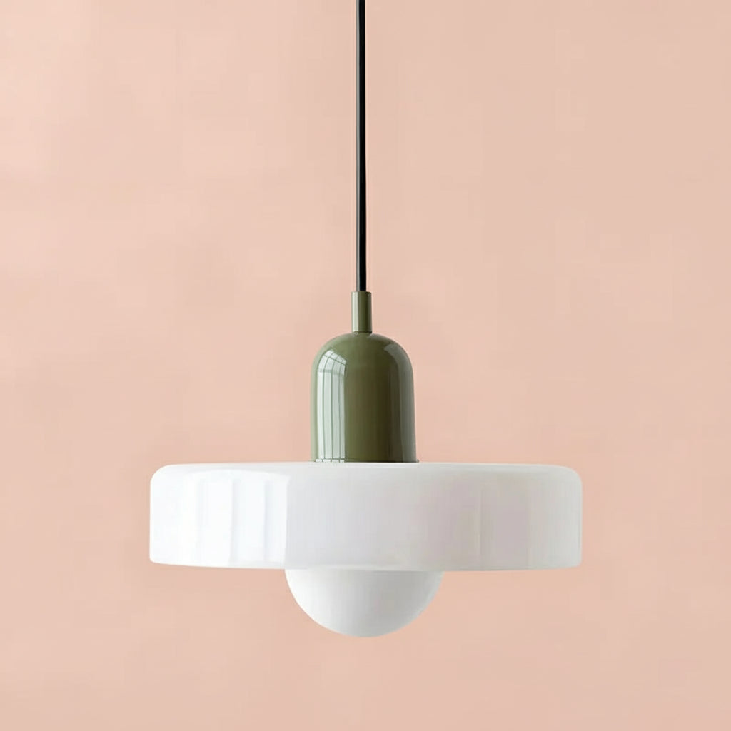 Kleurrijke glazen hanglamp