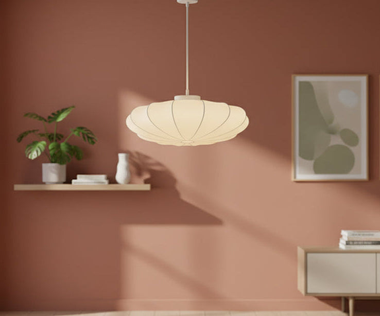 Stoffen hanglamp in moderne oosterse stijl