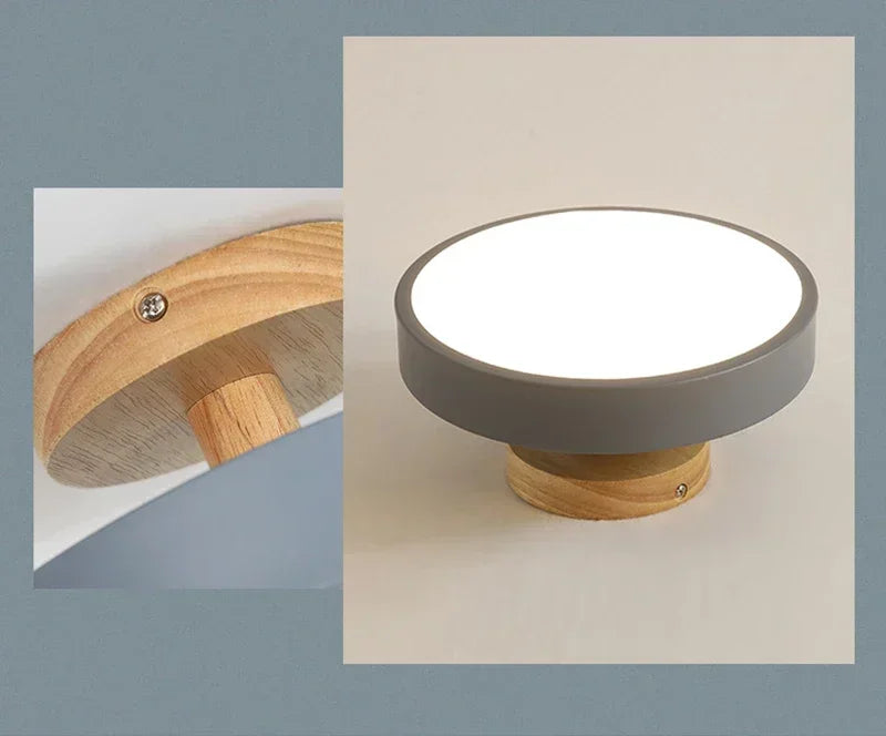 Scandinavische houten plafondlamp