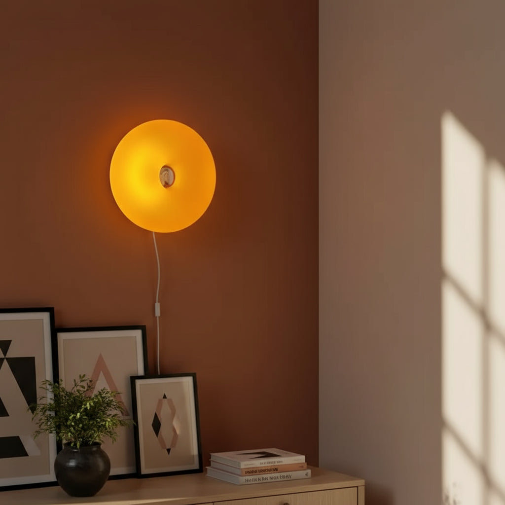 Donut tafellamp van glas