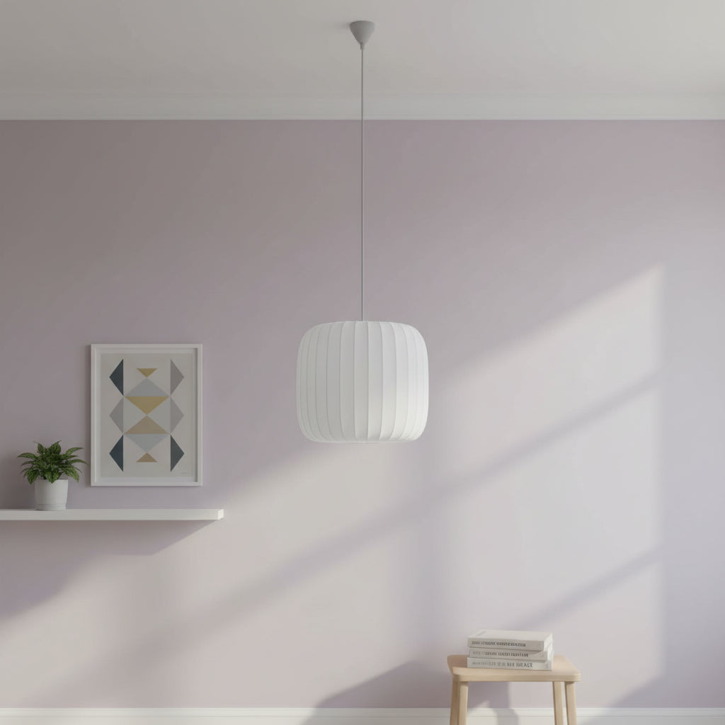Stoffen hanglamp in moderne oosterse stijl